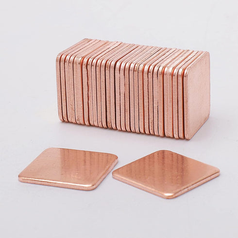 30pcs 15 x 15 x 1 mm Pure Copper Heatsink, Copper Pad Shim Thermal Kit for Cooling PC Components IC Chipset GPU CPU...