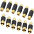 RCA Adapter, 6pcs RCA Female to Female Coupler and 6pcs RCA Male to Male Coupler Gold Plated for Phono, Speaker, Amplifier and RCA Cable Extension...
