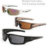 Honeywell Uvex Hypershock Safety Glasses, Brown Frame with Gold Mirror Lens & Anti-Scratch Hardcoat (S2964) 5.6 x 1.7 inch...