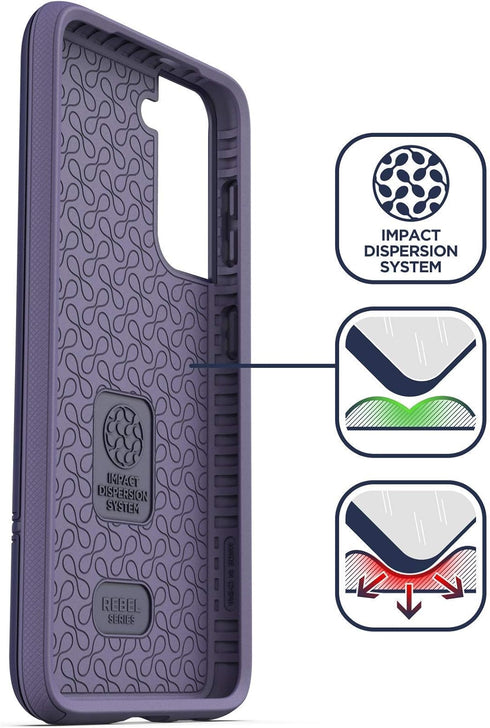 ENCASED Rebel Series Designed for Samsung Galaxy S21 Case, Heavy Duty Protective Phone Case (Purple)...