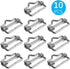 Electric Fence Poly Tape Splicer, Polytape Buckle, Polytape Splicer, Fencing Polytape Connectors (10 Pack), Silver...