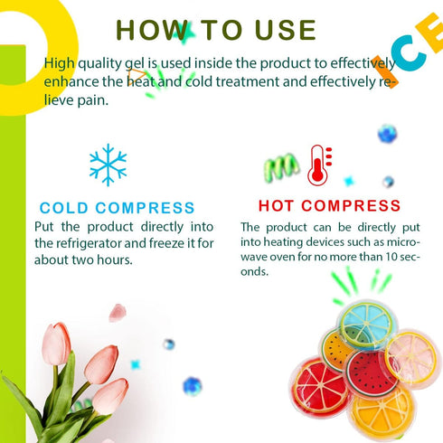 Kids Ice Pack, Hot or Cold Pack Gel Cooling Pad, Reusable for Injuries Medical Health,Swelling and Pain Relief, Tired Eyes, Child Injury, Headache...