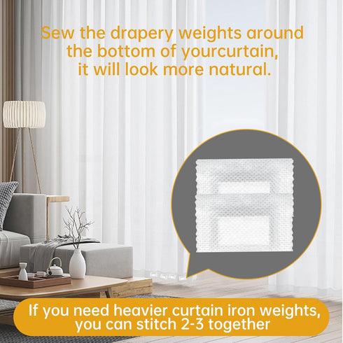 32 Pcs Curtain Iron Weights,Vinyl Covered Drapery Iron Weights Window Curtain,Drapery Weights Heavy Sew in Drapery Weights for Curtains for Home O...