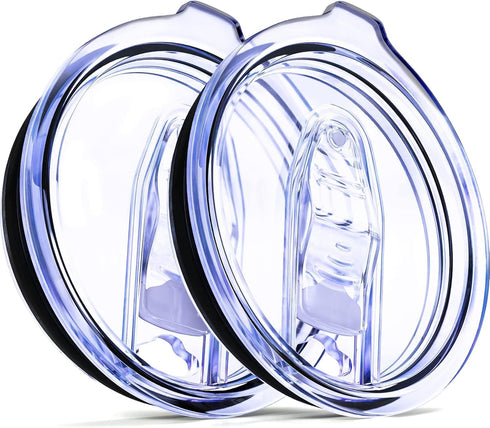 30 oz Pack of 2 Replacement Lids for Yti Tumblers - 3.7 Inch Diameter - Spill Proof Lids Silicon Sliding Covers, Fits Yti Tumblers, Hydro Flsk, Re...