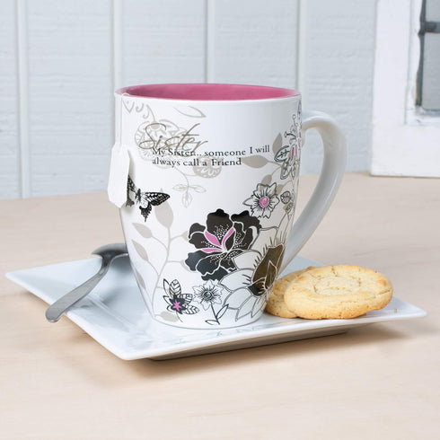 Mark My Words Sister Mug, 4-3/4-Inch, 20-Ounce Capacity...