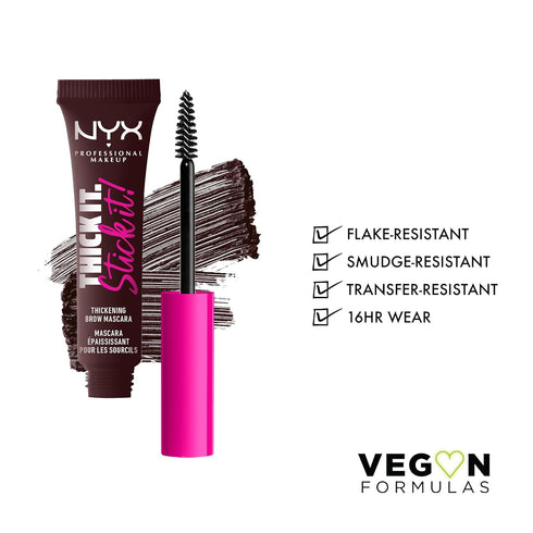 NYX PROFESSIONAL MAKEUP Thick It Stick It Thickening Brow Mascara, Eyebrow Gel - Espresso...
