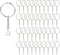 100 Pack Key Ring with Chain and Open Jump,1 inch Split Round Keychain Rings Bulk for Craft Making Jewelry...
