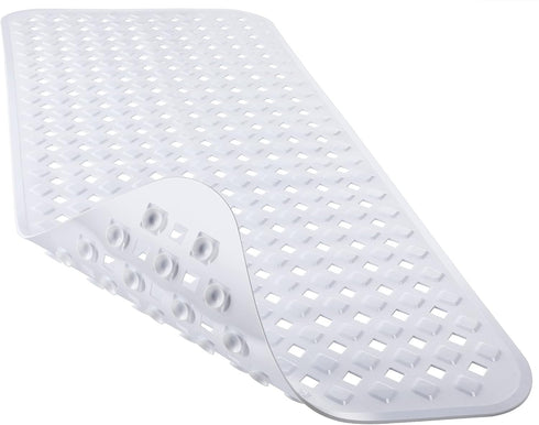 Yimobra Non Slip Bath Mat, Super Strong Suction Cups,34.5"x15.5"Long Tub Mat with Drain Holes, Machine Washable Fast Draining Shower Mats, Bathroo...