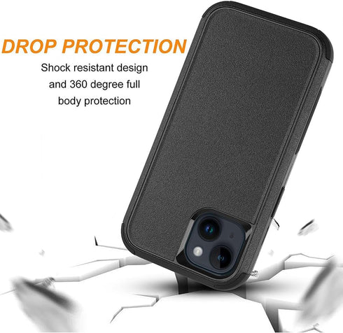 Phone Case for iPhone 15 Plus, 3 in 1 Heavy Duty Drop Protection Shockproof Military Protective Tough Durable Cover Case for iPhone 15 Plus 6.7 in...
