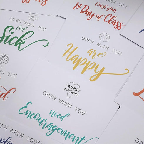 Open When Envelopes, 16 Pieces Romantic Long Distance Relationship Gift, Colorful Open Letters, University Graduation Leaving Gift, Leaving Home G...