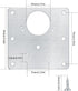 2 Pcs Cabinet Hinge Repair Plates Kits, Kitchen Cupboard Door Hinge Repair Plates, Stainless Steel Hinge Repair Fixing Bracket Plate Kit with Scre...