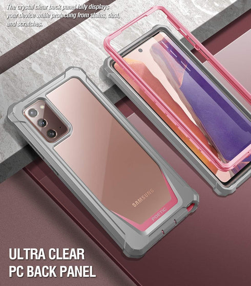 Poetic Guardian Series Designed for Samsung Galaxy Note 20 Case, Full-Body Hybrid Shockproof Bumper Cover, Without Built-in-Screen Protector, Pink...
