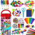 FUNZBO Arts and Crafts Supplies for Kids - Craft Kit with Glitter Glue Stick, Pipe Cleaners Craft & Craft Tools, DIY School Supplies Kit, Girls To...