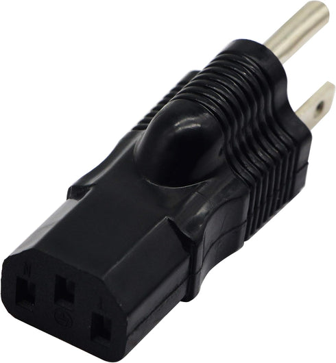 zdyCGTime 3 Prong USA C13 to NEMA 5-15P Plug Power Adapter for Standard Computer Power Adapter 10A/125V (XH-A03-1) (NEMA 5-15P to IEC 60320-C13)(2...