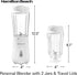 Hamilton Beach Portable Blender for Shakes and Smoothies, 14 Oz BPA Free Travel Cup & Lid, Durable Stainless Steel Blades, Personal Smoothie Blend...