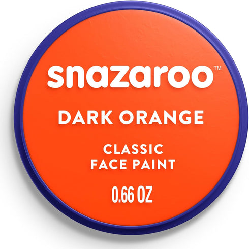 Snazaroo Classic Face and Body Paint, 18.8g (0.66-oz) Pot, Dark orange...