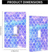 Purple Mermaid Scales Single Toggle Light Switch Plate Cover Decor Wall Plate Cover For Home Bedroom Kitchen Decorative 4.5 * 2.76 Inches Standard...