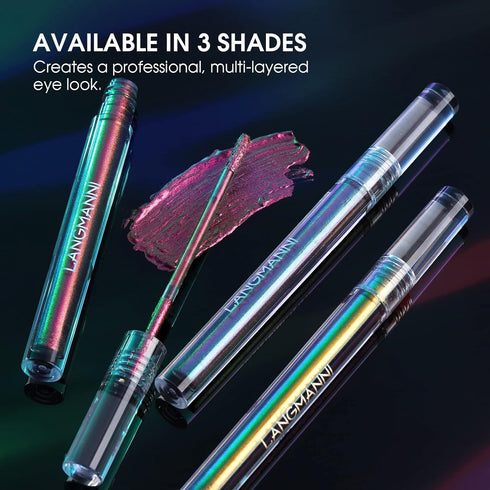 Jolilab Metallic Liquid Chameleon Eyeshadow, Multi-Dimensional Eye Looks, Long-lasting Holographic Glitter Multichrome Eyeshadows Makeup (#Peacock...