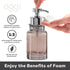 OGGI Glass Foaming Soap Dispenser - 10oz Capacity, Round, Heavy Glass - Stylish Refillable Foaming Hand Soap Dispenser, for Bathroom and Kitchen, ...