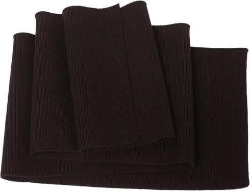 Ribbing for Cuffs and Waistband Knit Fabric,Collar NeckBands Trim Material Jacket Sewing (Black, 36x6in)...