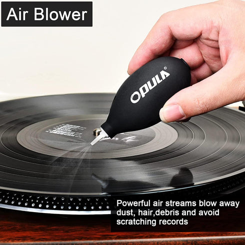 Vinyl Record Cleaning Kit - Complete 7-in-1 Vinyl Record Cleaner Solution - Velvet Brush - Microfiber Brush - Stylus Brush - Label Protector - Air...