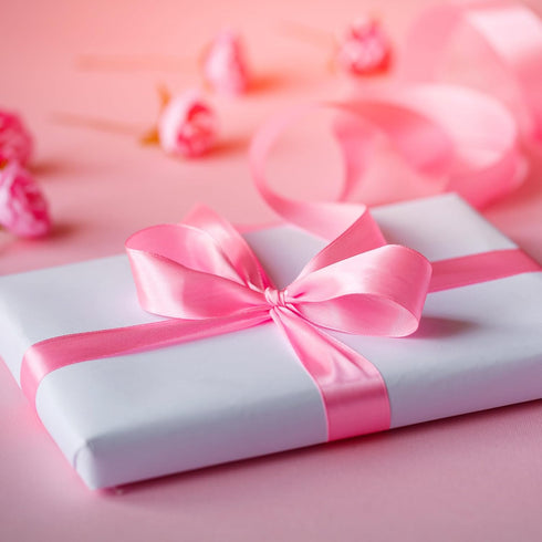 LIUYAXI Pink Double Faced Satin Ribbon, 3/8" X Continuous 100 Yards, Ribbons Perfect for Gift Wrapping Bows Bouquet Wedding Decor DIY Craft and Mo...