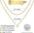 KAERUN Layered Initial Ncklaces for Women 14K Gold Plated Dainty Initial Necklaces Tiny Cute Name Necklaces Personalized Initial Letter A-Z Gold J...