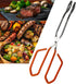 11 Inch Hiash Orange Stainless Steel Scissor Tongs, Kitchen Tongs for Cooking...