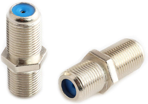 Pasow F81 Barrel Connectors High Frequency 3GHz Female to Female F-Type Adapter Couplers (10 pcs, Silver)...
