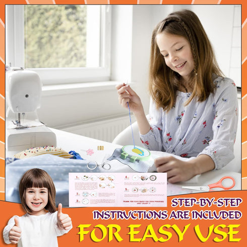 ZOCONE 12 PCS Cross Stitch Kits for Kids 7-13, Cross Stitch Beginner Kits with Instructions, Keychains, Embroidery Hoops and Tools, Needlepointing...