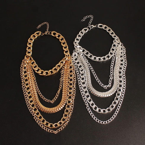 COLORFUL BLING Punk Layered Anklets Gold Tassel Ankle Chain High heels Chain Bar NightClub Party Foot Chains Jewelry for Women and Girls(Pack of 1...