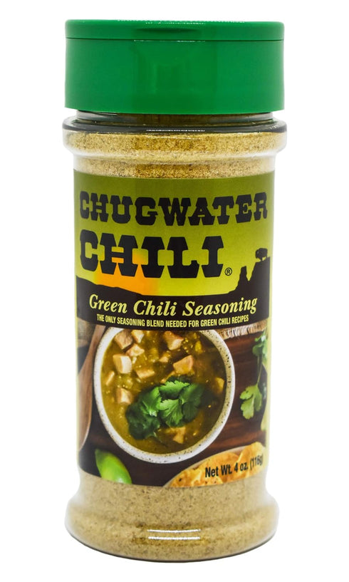Chugwater Chili | Gourmet Green Chili Seasoning Mix | 4oz Bottle | Wyoming State Championship Chili Recipe | Secret Blend 12 Spices | All Natural,...