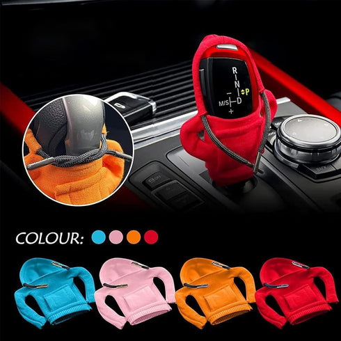 Car Gear Shift Cover Hoodie Car Gear Shift Knob Cover Set Shifter Knob Hoodies Covers Car Accessories and Decorations...