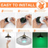 2 Pack Battery Operated Light Bulbs, 13 RGB Color Battery Powered LED Light Bulb with Remote Control, Dimmable E26 Screw in Puck Lights for Non El...