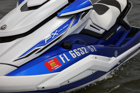 Hardline Products USA Series 800 Factory Matched 3-Inch Boat & PWC Registration Number Kit - Silver/Black - SIBLK800...