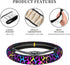Leopard Neon Animal Print Steering Wheel Cover for Women Men Girls Car Accessories Decor Anti-Slip Neoprene Auto Steering Wheel Covers Protector U...