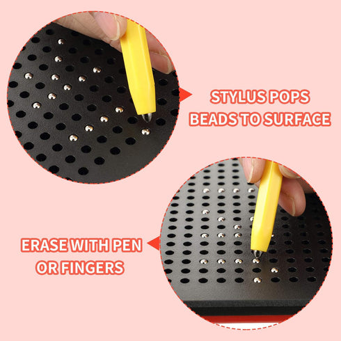 Outus 3 Pieces Replacement Stylus Magnetic Drawing Pen Magnet Replacement Pens for Magnetic Drawing Board Magnapad A to Z and Numbers 0 to 9, Yell...