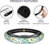 Cute White Daisy Steering Wheel Cover for Women Men Auto Car Wrap Cover Universal Neoprene Anti-Slip Car Wheel Protector Accessories 15 Inch Sweat...