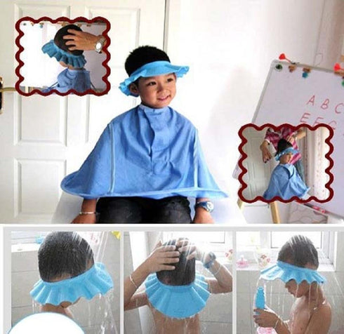 Baby Safe Shampoo Shower Bathing Protection Soft Shower Cap Hat Wash Hair Shield for Children Kids (Yellow)...
