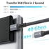 Cable Compatible with Thunderbolt 4 Cable 1ft, USB4 Cable, with 40Gbps Data Transfer, PD100W Charging, Nylon Braided USB C to USB C Cable, Single ...