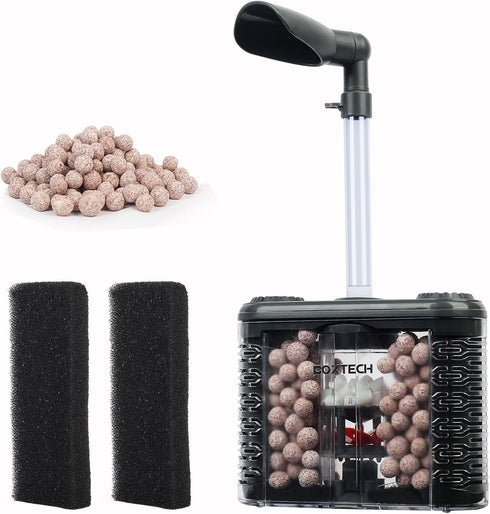 UPETTOOLS Fish Tank Filters, Aquarium Sponge Internal Filter, Adjustable Flow Double Layer Sponge Fluidized Bed Filter for 5-75 Gallon Fish Tanks...