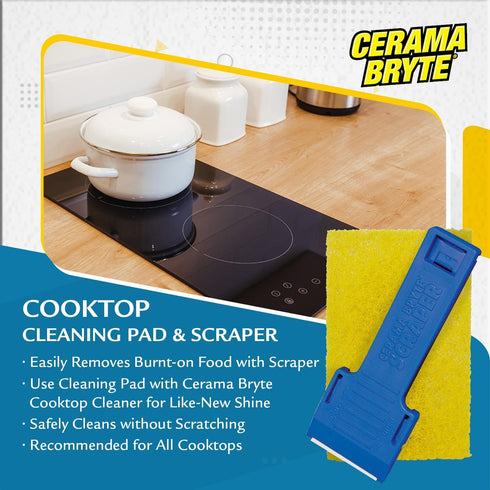 Cerama Bryte Scraper & Pad Combo (2 Pack)...