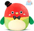 12" Bird Plush Pillow Cute Parrot Stuffed Animal Parrot Soft Plushie Parrot Birthday for Boys Girls Kids,Red and Green Gentleman Parrot...