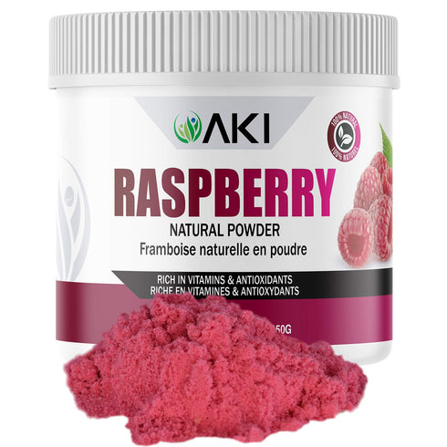 AKI Dried Sugar-Free Raspberry Powder - Ideal for Baking, Flavoring, Smoothie, Popsicles, Yogurt, Recipes with Raspberries (5.29oz/150g)...