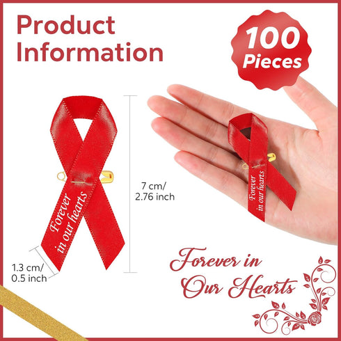 100 Pcs Funeral Ribbons Memorial Ribbon Funeral Pins Classic Memorial Service Respect Meditation Personalized Ribbon Bow with Safety Pins for Mour...