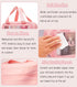 Travel Makeup Bag, Clear Toiletry Bag for Women, Cosmetic Bag with Wet& Dry Dividers, Large Make Up Bag Waterproof, Ideal Gifts (PU-Pink)...