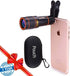 Cell Phone Camera Lens, SEVENKA 12X Telephoto Universal Clip On hd Lens Compatible with iPhone 12/11 Pro Max X XS Max XR/8/7/6/6s, Samsung, Androi...