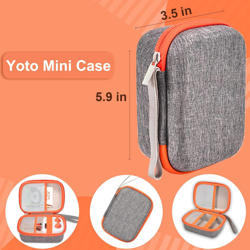 Case Compatible with Yoto Mini Kids Audio & Music Player,Travel Storage Holder for Children’s Speaker Plays Audiobook Cards Radio,Hard Carrying Ca...
