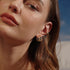 Mevecco Gold Chunky Hollow Huggie Hoop Earring 18K Gold Plated Dainty Thick Cute Hoop Earrings for Women Cubic Personalized Inlay Sleeper Handmade...