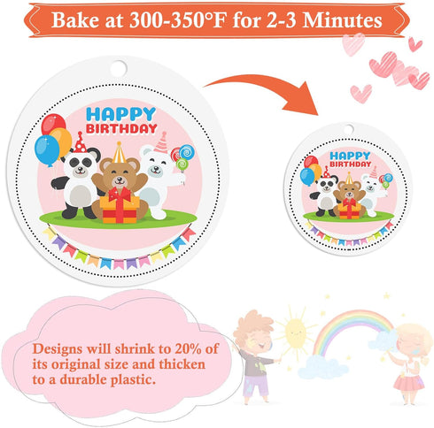 cridoz 162 Shrinky Sheets Keychain kit, Including 20 Sheets Shrinky Plastic Paper, Tassels, Keychain Clip, Split Key Rings, Key Rings with Chain, ...